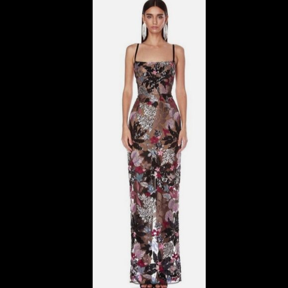 sachin and babi light blue dress NWOT Bronx and Banco DAHLIA LEONA EMBROIDERED MAXI DRESS, Size M